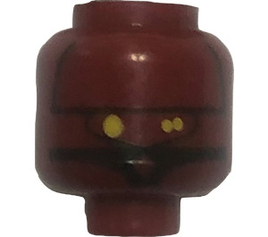 LEGO Dark Red EV-9D9 Head (Safety Stud) (3626)