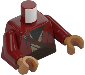 LEGO Mørk rød Ezra Bridger med Mørk rød Robe Minifigur Overkropp (973)