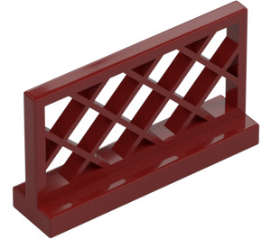 LEGO Donkerrood Schutting 1 x 4 x 2 Lattice (3185)