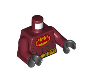 LEGO Dark Red Firestarter Batsuit Minifig Torso (973 / 76382)