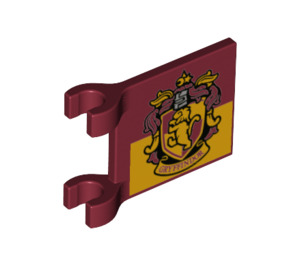 LEGO Dark Red Flag 2 x 2 with Gryffindor without Flared Edge (2335 / 39342)
