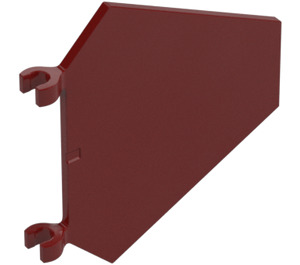 LEGO Dark Red Flag 5 x 6 Hexagonal with Thick Clips (17979 / 53913)