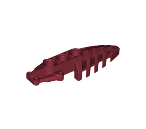 LEGO Donkerrood Foot met Pin Gaten 2 x 7 x 1.5 (50858)