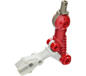 LEGO Dark Red Galidor Limb Mechanical with Ribbed Section, Gray Claw, and DkGray Pin