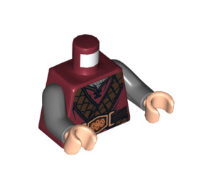 LEGO Rojo oscuro Gimli Torso (973 / 76382)