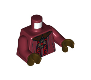 LEGO Mørk rød Godric Gryffindor Minifigur Overkropp (973 / 76382)