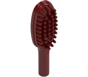 LEGO Dark Red Hairbrush with Short Handle (10mm) (3852)