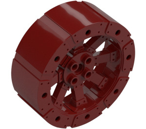 LEGO Dark Red Hard Plastic Wheel Ø56 x 22 with Spokes (55817 / 61745)