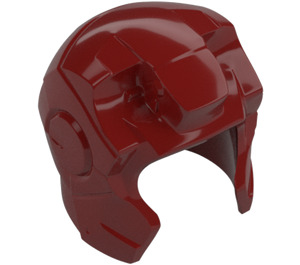 LEGO Donkerrood Helm met Ear en Forehead Guards (10907)