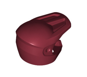 LEGO Dark Red Helmet with Open Visor and Brim (35458)