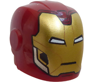 LEGO Rouge foncé Casque avec Smooth De Affronter avec Iron Man Masquer (28631 / 66602)