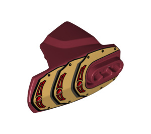 LEGO Rouge foncé Hero Factory Armor avec Douille à rotule Taille 5 avec Gold Armor (17845 / 90639)