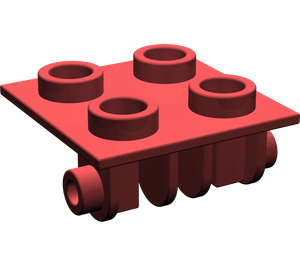 LEGO Dunkelrot Scharnier 2 x 2 oben (6134)