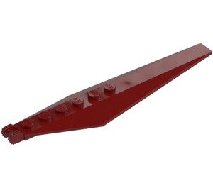 LEGO Dark Red Hinge Plate 1 x 12 with Angled Sides and Tapered Ends (53031 / 57906)