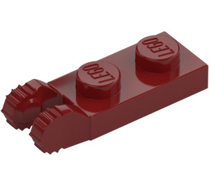 LEGO Dark Red Hinge Plate 1 x 2 with Locking Fingers with Groove (44302)