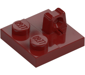 LEGO Dunkelrot Scharnier Platte 2 x 2 mit 1 Verriegelt Finger auf oben (53968 / 92582)