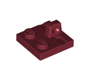 LEGO Dark Red Hinge Plate 2 x 2 with 1 Locking Finger on Top (53968 / 92582)