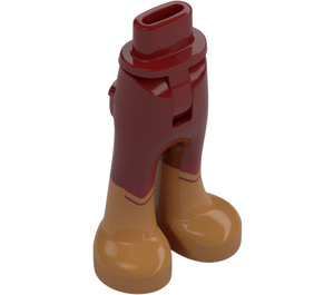 LEGO Dunkelrot Hüfte mit Pants mit Medium Fleisch Boots (103318)