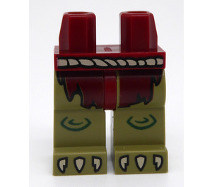 LEGO Tummanpunainen Lantio ja jalat Orc (73200 / 100982)