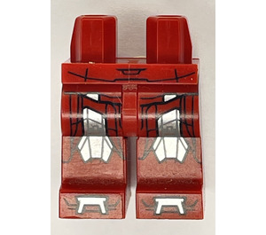 LEGO Dark Red Hips and Legs with Iron Man Armor on Front and Sides (3815)