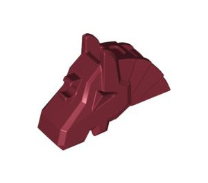 LEGO Rosso scuro Cavallo Battle Casco (Angular) (44557 / 48492)