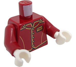 LEGO Rojo oscuro Hotel Bellhop Minifigura Torso (973 / 76382)