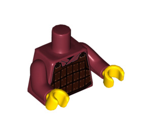 LEGO Dark Red Hun Warrior Minifig Torso (973 / 88585)