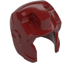 LEGO Dunkelrot Iron Mann Helm mit Open Gesicht und oben Scharnier (80429)