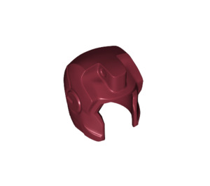 LEGO Dunkelrot Iron Man Helm mit Open Gesicht und oben Scharnier (80429)