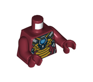 LEGO Rouge foncé Iron Man dans Heartbreaker Armour Torse (973 / 76382)