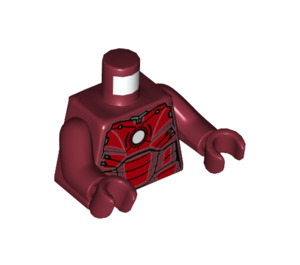 LEGO Dark Red Iron Man Mark 3 Minifig Torso (973 / 76382)