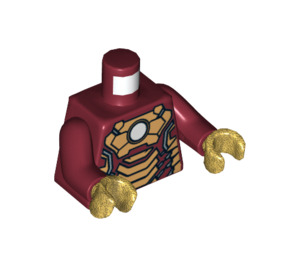 LEGO Dunkelrot Iron Mann Mark 42 Minifigur Torso (973 / 76382)