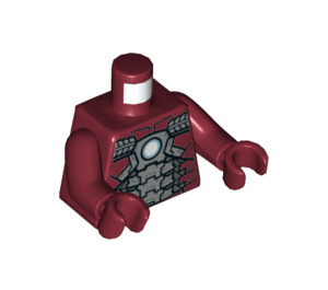 LEGO Tmavě červená Iron Muž Mark 5 Brnění Minifigurka Trup (973 / 76382)