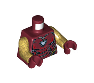 LEGO Dark Red Iron Man Mark 85 Minifig Torso (973 / 76382)