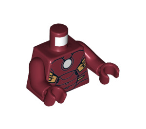 LEGO Dark Red Iron Man with Circle on Chest Torso (973 / 76382)