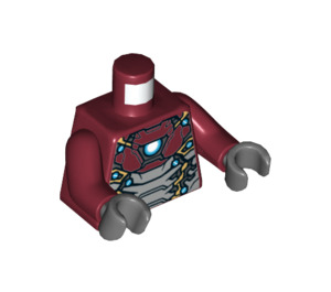 LEGO Mørkerød Iron Mand med Mark 47 Rustning Minifig Torso (973 / 76382)