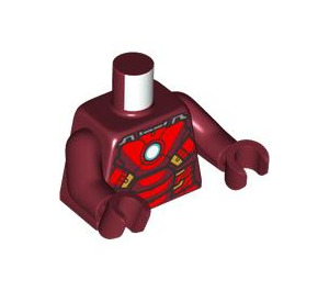 LEGO Rouge foncé Iron Man avec Mark 7 Armor Minifig Torse (973 / 76382)