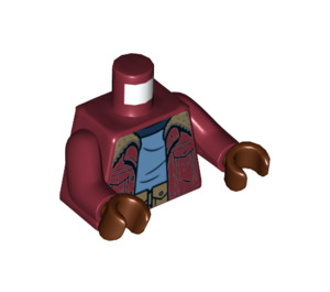 LEGO Dunkelrot Lucas Sinclair Minifigur Torso (973 / 76382)