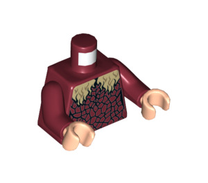 LEGO Mørkerød Madame Maxime med Mørkerød Kjole Minifig Torso (973 / 76382)