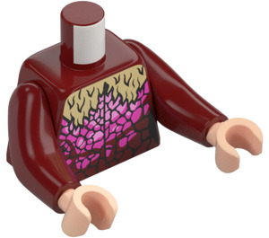 LEGO Donkerrood Madame Maxime met Donkerrood Pak Minifiguur Torso (973)