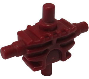 LEGO Rouge foncé Minifig Mécanique Torse avec 4 Côté Attachment Cylinders (54275)