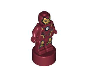 LEGO Donkerrood Minifig Statuette met Iron Man Decoratie (12685 / 20667)