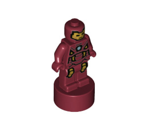 LEGO Donkerrood Minifig Statuette met Iron Man Decoratie (12685 / 77600)