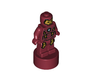 LEGO Mørkerød Minifig Statuette med Iron Mand med Lille Faceplate (12685 / 77600)