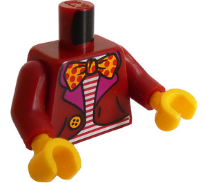 LEGO Donkerrood Minifiguur Torso met Clown Vest (973)