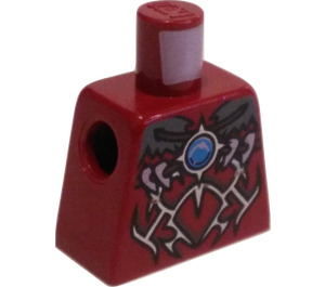 LEGO Dunkelrot Minifig Torso ohne Arme mit Wakz mit Pelt (973)