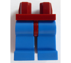 LEGO Rouge foncé Minifigure Les hanches avec Bleu Jambes (73200 / 88584)