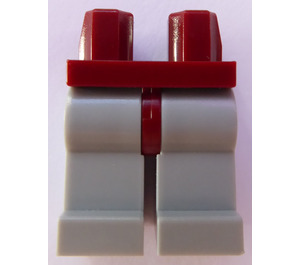 LEGO Dunkelrot Minifigure Hüften mit Medium Stone Grau Beine (73200 / 88584)
