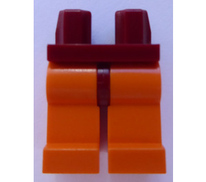 LEGO Dunkelrot Minifigure Hüften mit Orange Beine (3815 / 73200)