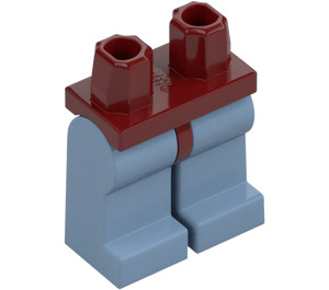 LEGO Dark Red Minifigure Hips with Sand Blue Legs (3815 / 73200)